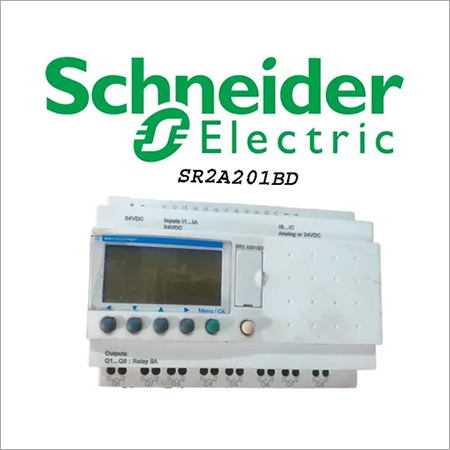 SCHNEIDER SR2A201BD - Smart Relay with 12 Discrete Inputs, 2 Analog Inputs, 8 Relay Outputs, 24 Vdc | White Color, Engineered for High Performance