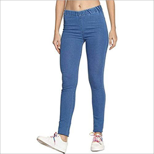Denim Jeggings - Denim and Other Materials, Customized Sizes L and XL | Washable, Western Style for Spring and Winter