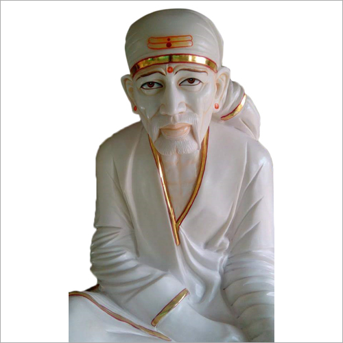 Shirdi Sai Baba White Marble Statue