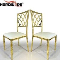 gold stainless steel wedding chair