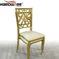 gold stainless steel wedding chair