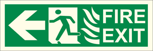 photoluminescent safety signs