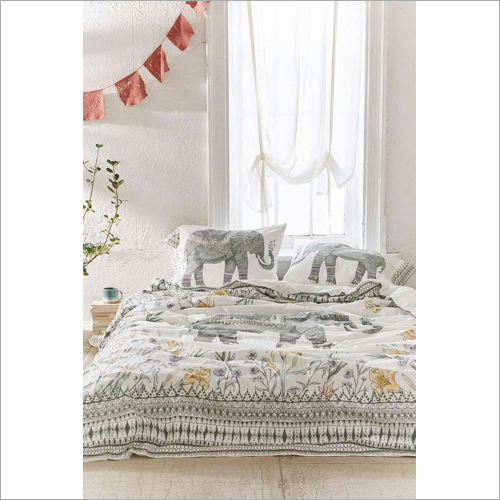 Printed Bed Sheet - Cotton Blend, All Sizes Available, Multicolor Floral Pattern | Washable, Elegant Design Enhancing Bedroom Aesthetics