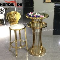 gold metal bar stool