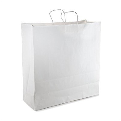 White Kraft Paper Bag - 8x10 - 14x18 Inches | Available in Various Colors, Durable Rope Handles, Eco-Friendly Kraft Material