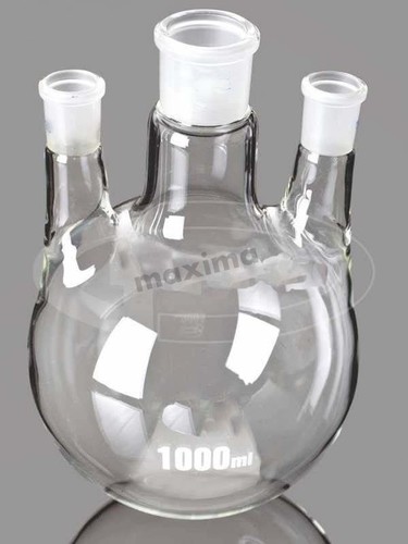 ROUND BOTTOM FLASK, WITH 3 PARALLEL NECK
