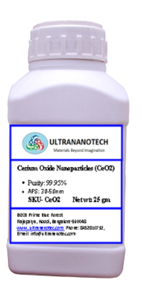 Cerium oxide nano powders or nanoparticles (CeO2)