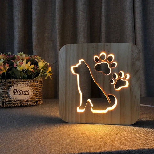 LED wooden decoration night light