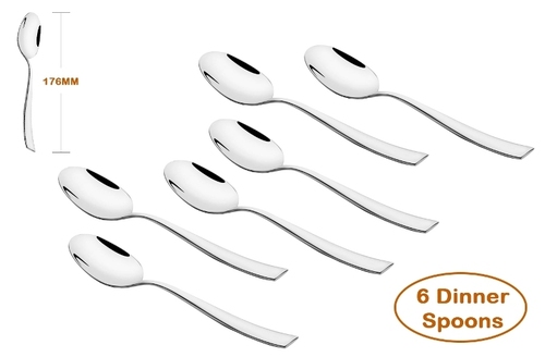 Shapes Gracia Stainless Steel Dinner Spoon 6 Pcs