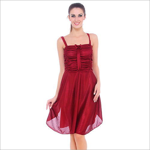 Available In Multicolour Sleeveless Short Nighty