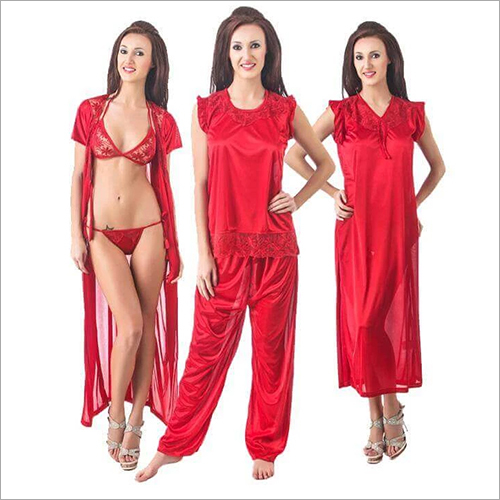 Available In Multicolour 6 Piece Nighty Set