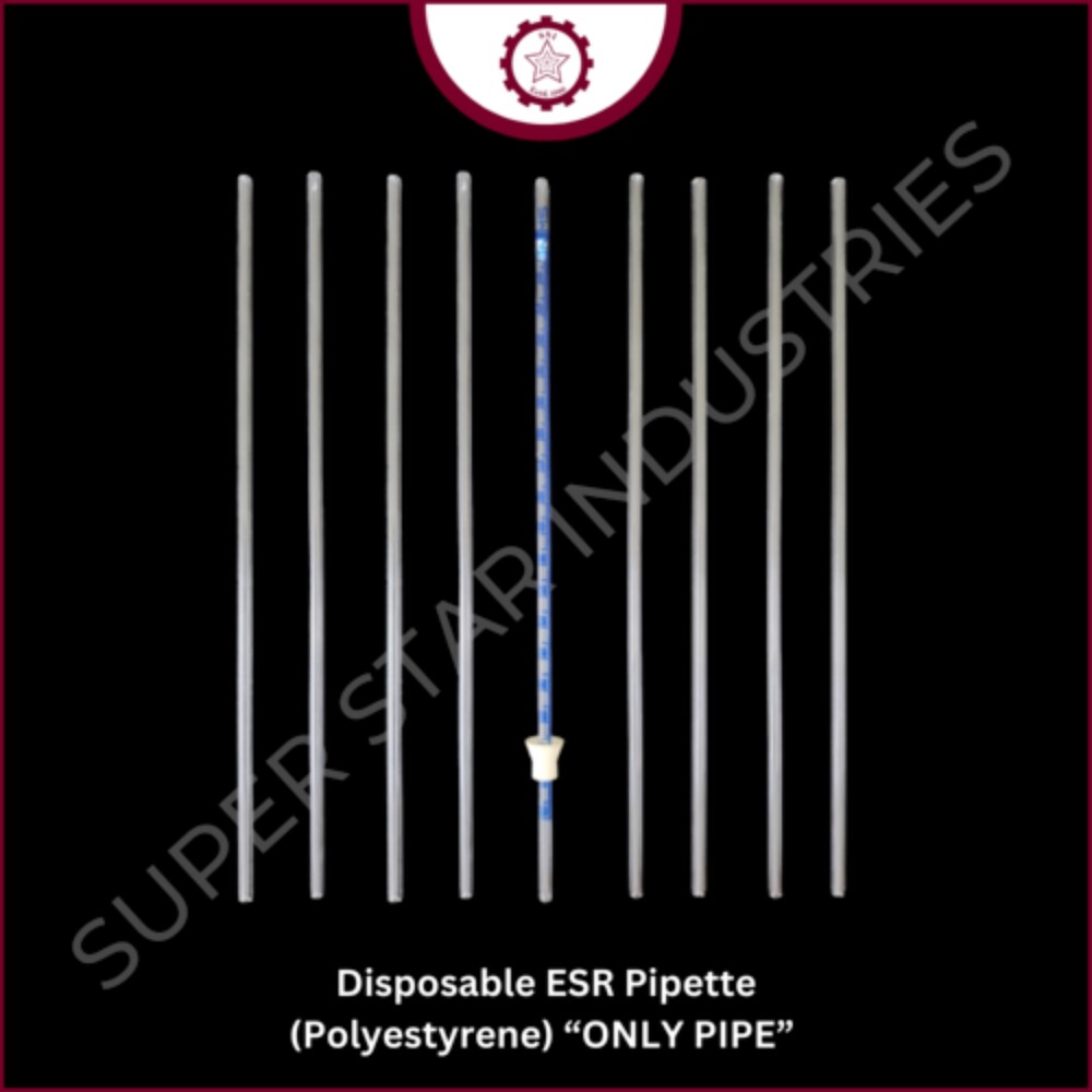 Disposable Esr Pipette (Only Pipe) - Color: White