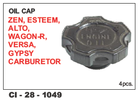 Oil Cap Zen , Esteem, Alto, Wagon-R, Versa, Gypsy Vehicle Type: 4 Wheeler