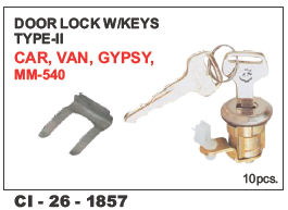 Door Lock W/keys Type-ii Car, Van Gypsy L/r Vehicle Type: 4 Wheeler