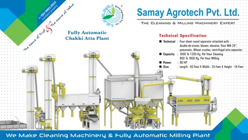 Fully Automatic Atta Chakki Plant with Gravity Separator 1000 kg Fully Automatic Atta Chakki Plant with Gravity Separator 1000 kg