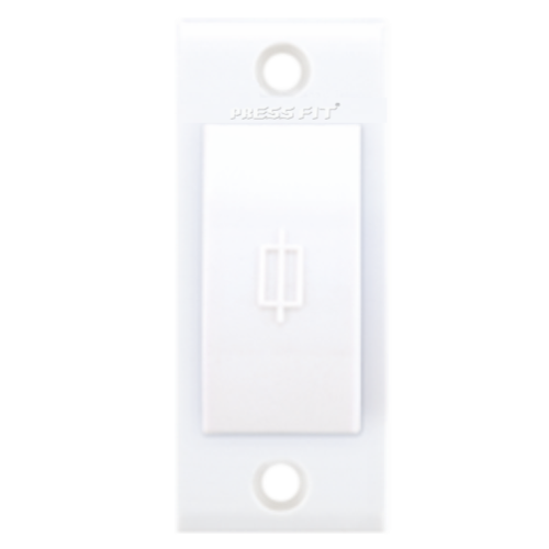 Pressfit Mini Kitkat Fuse - Plastic Material, White Color | Excellent Brass Terminals, Noise Free Operation, Easy to Install, Flame Retardant Body