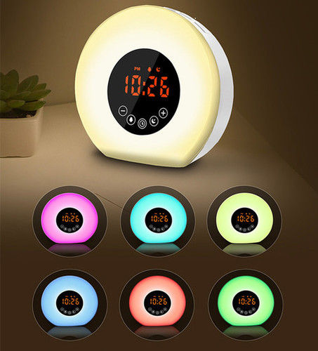 Seven Color Creative Sunrise Wake-Up Lamp With Bluetooth