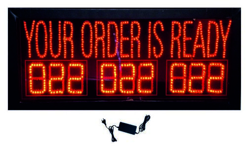 Black Order Display Restaurant Board