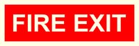 Fluorescent Fire Exit Signs - Pvc Rigid Sheet, Acp, Acrylic & Aluminium Sun Board, 4"x12" To 8"x10", Green & Red, Night Glow, Automatic Function