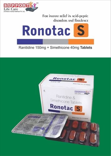 Ranitidine Hydrochloride 150 mg + Simethicone + 40 mg