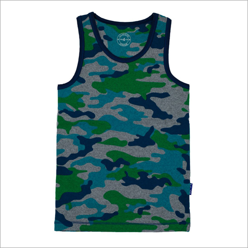 Boys Camouflage Printed Vest - Cotton Fabric, Size 2 to 14 | Washable, Trendy Design, Youth Focused, Multi-Color Options