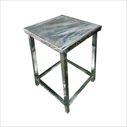 Rectangular Stainless Steel Stool - Durable Easy-to-Clean Design | Scratch and Stain Resistant Surface