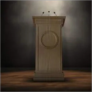 Meeting Podium Table - Plywood & Laminate, 22x24x46 Inch, Brown | Durable, Easy to Clean, Hygienic, Recyclable, No Assembly Required