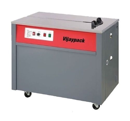 Table Top Strapping Machine - 910x580x750mm Dimensions, Red & Gray Color , Semi-Automatic Box Strapping System 