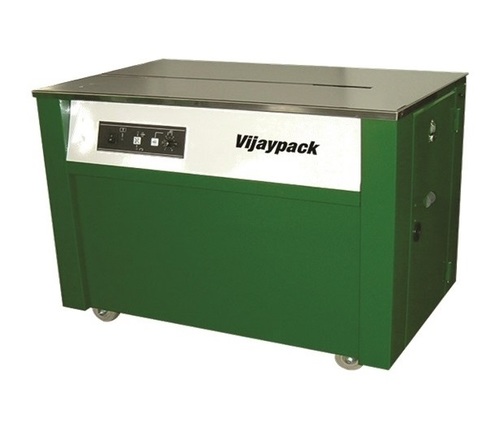 Semi Automatic Strapping Machine - 925x565x735 mm, Green & Ivory | Computerized Operation, Box Strapping Type, 90 kg Weight