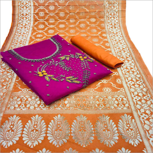 Available In Multicolour Ladies Banarasi Dupatta Suit