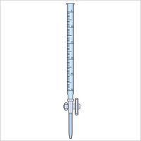 Laboratory Burettes - Borosilicate Glass, 100 Milliliters Capacity, Transparent & Amber Color, Adjustable Stopcock for Precision Usage