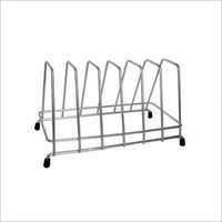 Steel Plate Stand - Stainless Steel, Lightweight Design , Durable And Portable For Small Plates