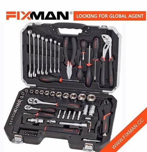 Orange A20/19Kgnd Black 120 Pcs Car Repair Hand Tool Kit Box Set , Socket Wrench Tool Kit Set 1/2A   1/4A   3/8A  
