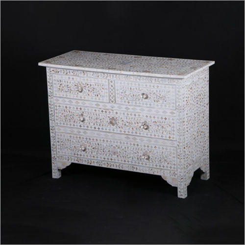 Mother Of Pearl Inlay 6 Drawer Chest Drawer