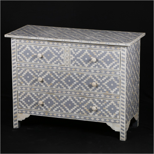 Mother Pearl Inlay Modern Chest Drawer