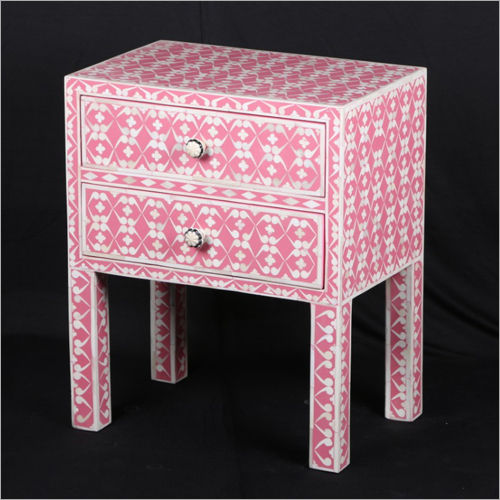 Mother Of Pearl Inlay Bedside Table