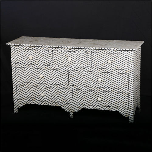 Mother Of Pearl Inlay 7 Chest Drawer