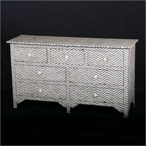 Mother of Pearl Inlay 7 Chest Drawer
