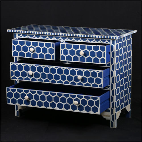 Mother Of Pearl Inlay 4 Drawer Chest