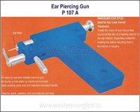 Ear Piercing Gun - Stainless Steel & Plastic, Lightweight Blue Manual Tool For High Precision Ear Lobe Treatments With Low Noise Operation