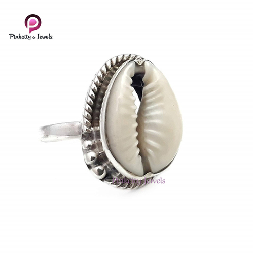 Sea Shell 925 Silver Ring Size: Customized