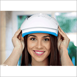 Laser Hair Regrowth Helmet - ABS Plastic 266x194x130mm White, Rechargeable Battery 3.7V 2000mA, Painless 25 Min Sessions