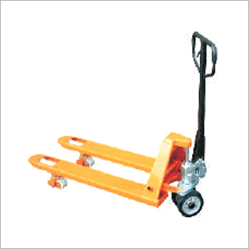 MS Pallet Truck - Steel Frame, 1150x550 Mm, Fork Lift Height 85-200 Mm, Weight 65 Kg | Compact Size, Durable Build, Easy Lifting, Smooth Moving