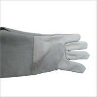 ग्रे चमड़े के दस्ताने