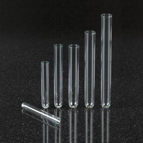 Test Tube - Borosilicate Glass, 75MM to 200MM Length, 3 ML to 100 ML Size | High Quality Transparent Laboratory Culture Tubes