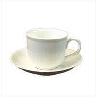 Ceramic Plain Cup and Saucer