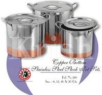 Copper Bottom Stock Pots - Color: As Per Requirement