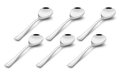 Silver Shapes Gracia Stainless Steel Soup Spoon 6 Pcs
