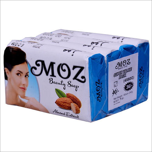 White Moz Bath Soap (Almond) Combo Pack 60X4