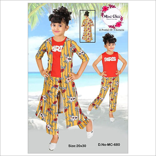 Available In Multicolour Kids Party Wear Shrug With Pant